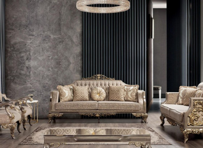 Sofa set 3+3+1+1 Seater Coffee table Classic Designer Luxury Living room Set